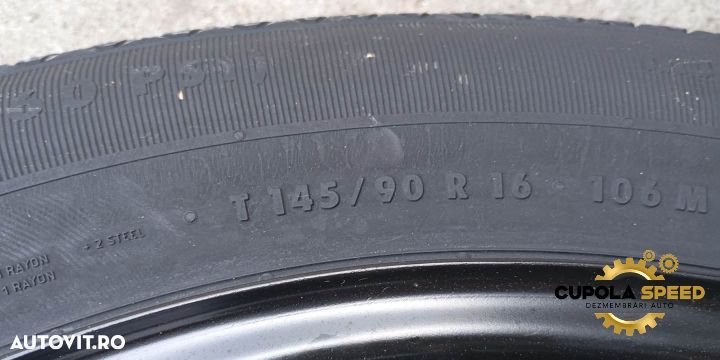 Roata de rezerva slim 145 / 90 / R16 ET40 Renault Megane 4 [2016 - 20 - 2