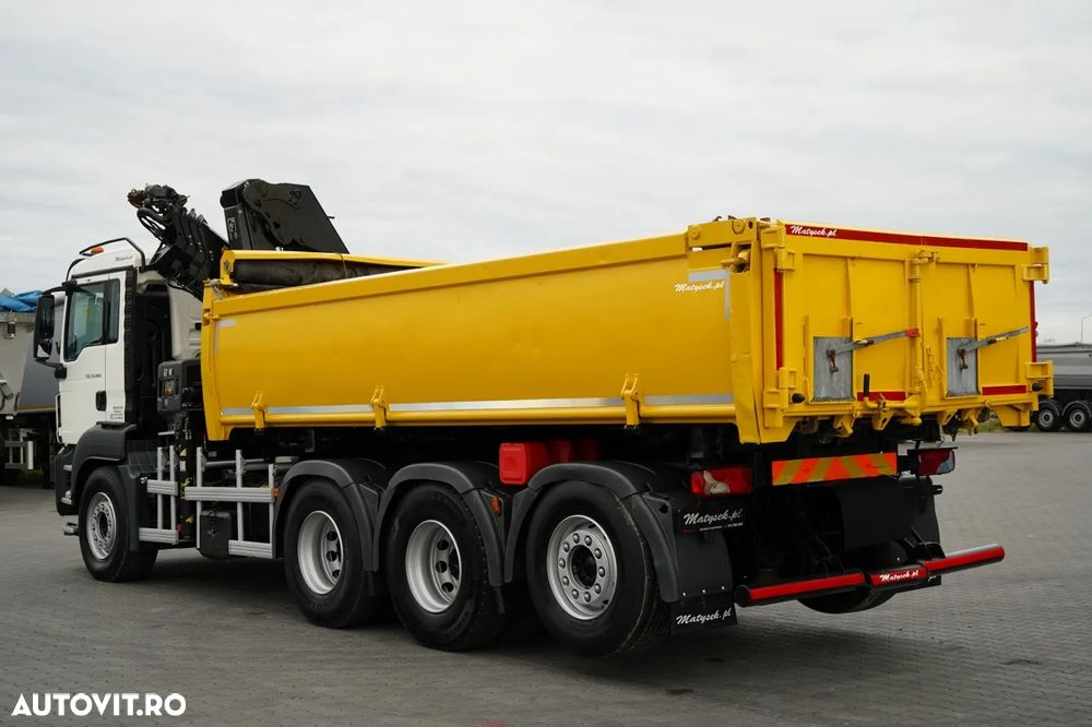 MAN TGS 32.400 / 8x4 / TRIDEM / BASCULATOR DUPLĂT / HIDRODECKER / BORDMATIC + HIAB 188 E-3D HDS / ROTATOR / PILOT / EURO 6 - 12