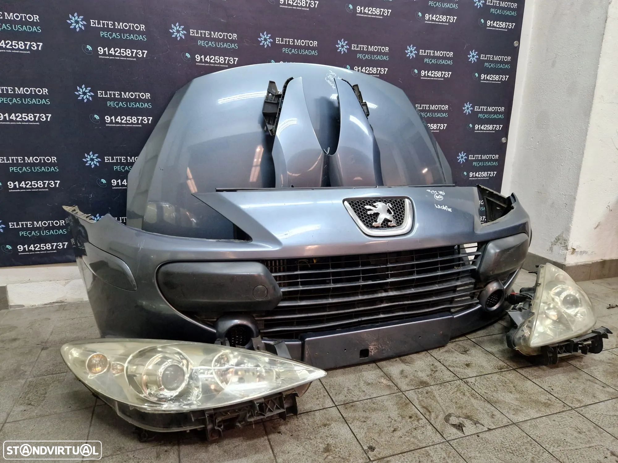Frente completa usada PEUGEOT 307 FASE 2 FACELIFT 1.6 HDI parachoques capot oticas guardalamas - 1