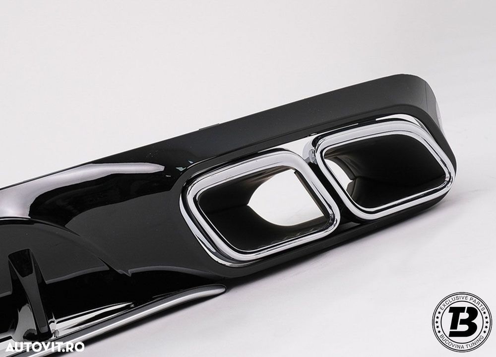 Difuzor Bara Spate Cu Ornamente Evacuare compatibil cu Mercedes CLS W218 X218 AMG 63 Design - 4