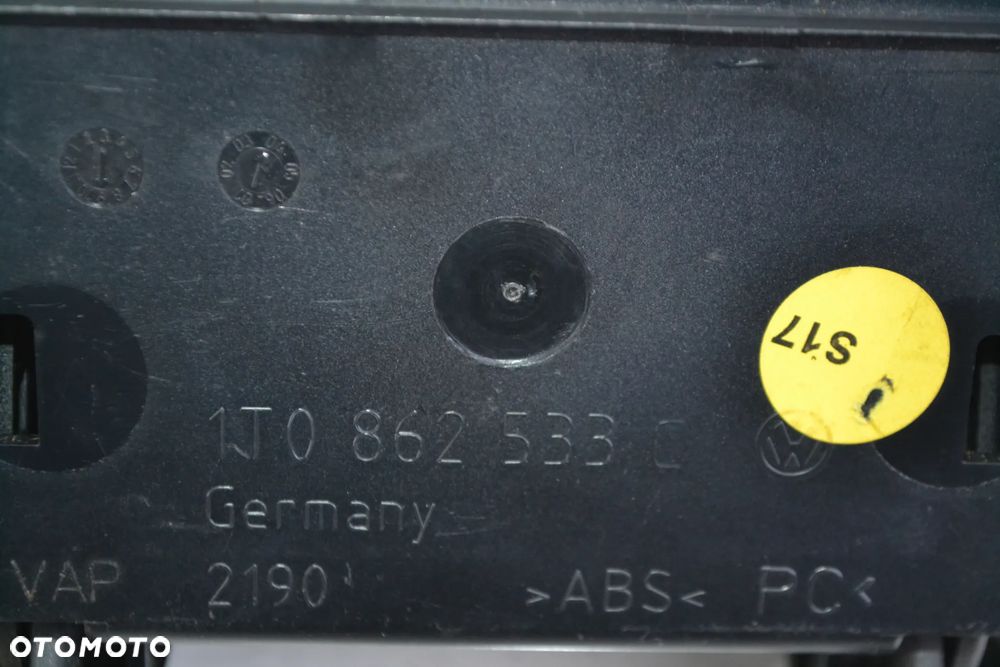 VW TOURAN CADDY UCHWYT KUBKA TYŁ TYLNY CUPHOLDER 1T0862533C - 3