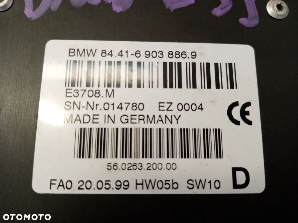 Moduł sterownik ECU sterowania głosem BMW 5 E39 6903886 - 4
