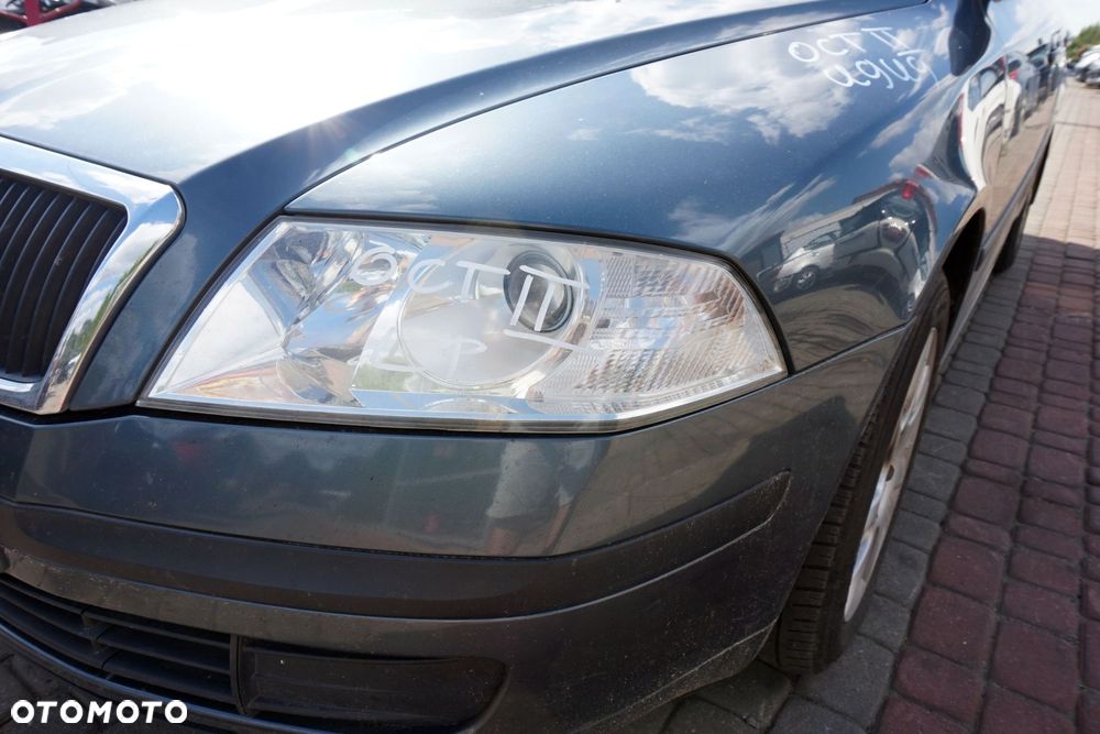 MASKA ZDERZAK BŁOTNIKI LAMPY OCTAVIA II 1Z5 9901 LV7F  SKODA 2004-2008 SZARY PRZÓD KOMPLETNY - 20