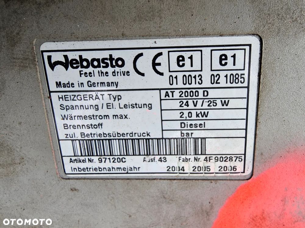 WEBASTO PIECYK OGRZEWANIE POSTOJOWE AIR TOP AT 2000 D 24V 2 kW 25W - 4