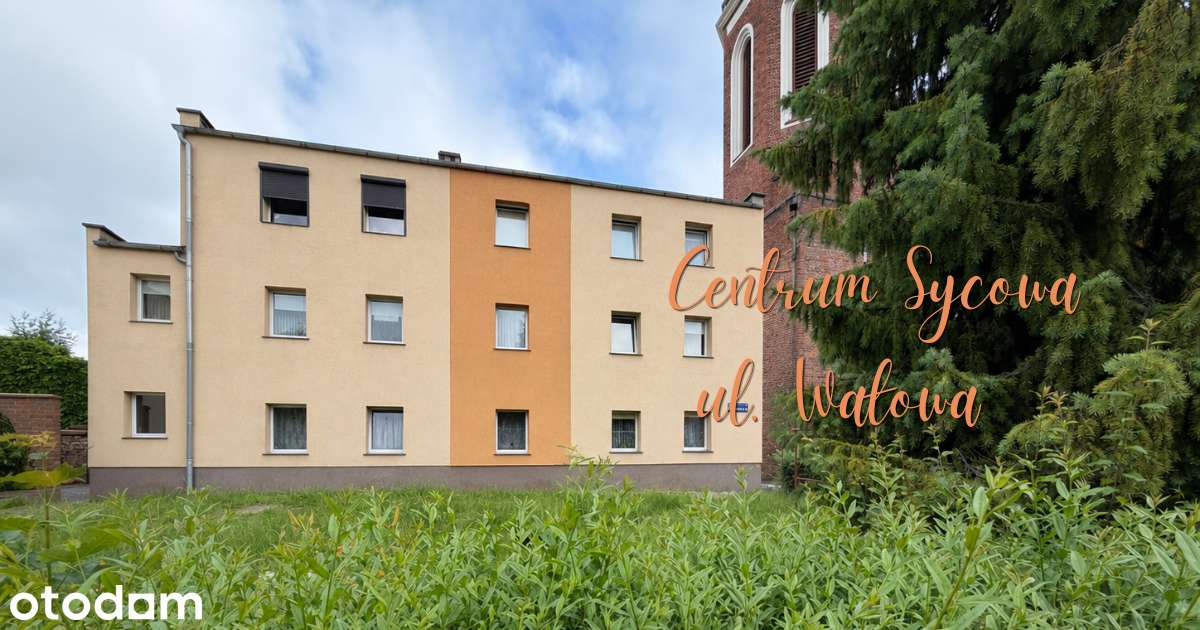 Mieszkanie w centrum Sycowa, 3 pokoje, 55 m2. ul. Wałowa.