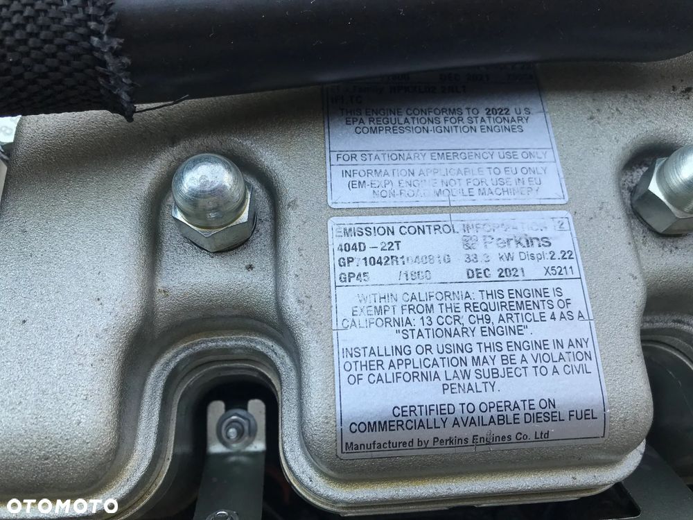SILNIK Perkins 404D-22T 404D 22T 33.3kW 18900netto - 10