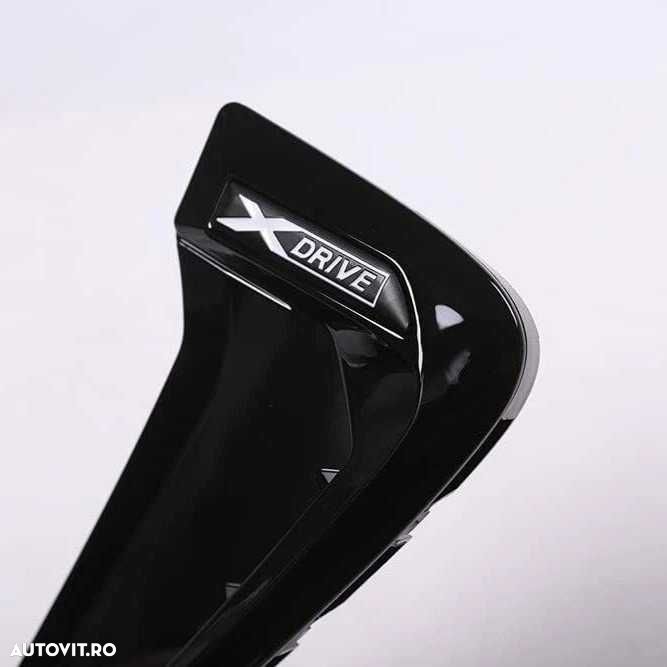 Extensii Ornamente Logo XDRIVE Aerisiri Aripi BMW X5 F15 Negru Lucios - 4