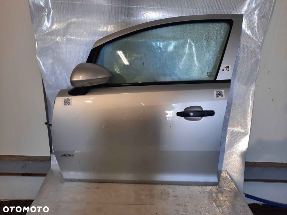 } DRZWI PRZÓD PRZEDNIE LEWE OPEL CORSA D LIFT FL Z157 SREBRNE 5D 5 DRZWI HB - 1