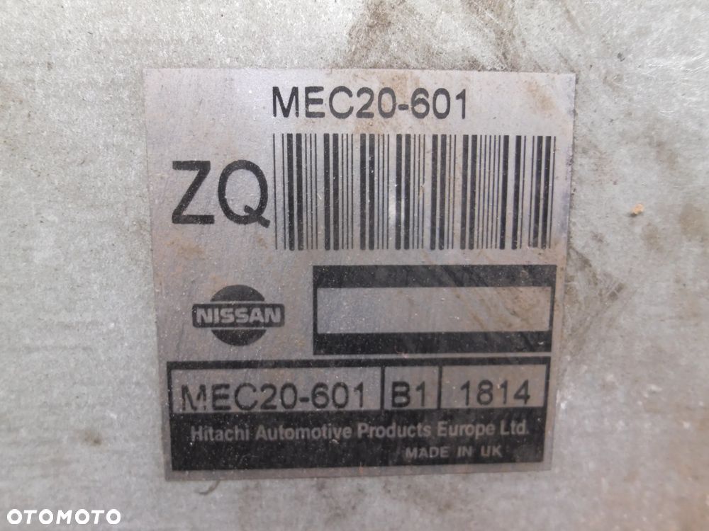 NISSAN ALMERA N16 1.5 STEROWNIK SILNIKA MEC20-601 B1 1712 ZQ - 2