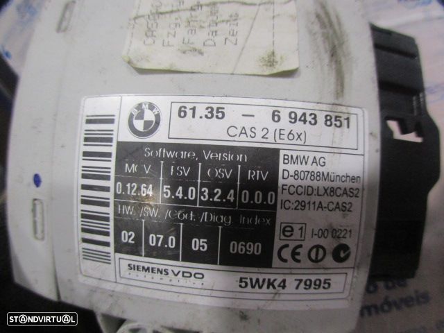 Modulo 61356943851 BMW SERIE 5  E60 FASE 1 2005 3.0D 218CV 4P CINZA Modulo Conforto - 4