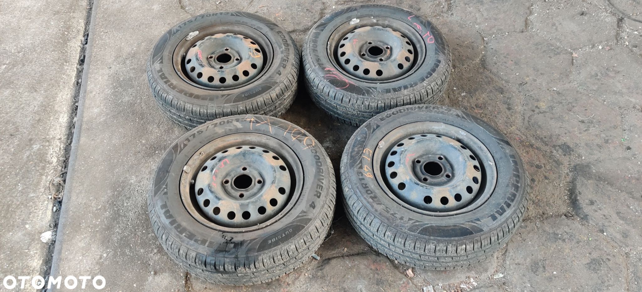 KOŁA FELGI STALOWE 13 CALI OPONY LATO ŁADNE DAEWOO LANOS OPEL CORSA C 4X100 ET49 175/70/13 - 1