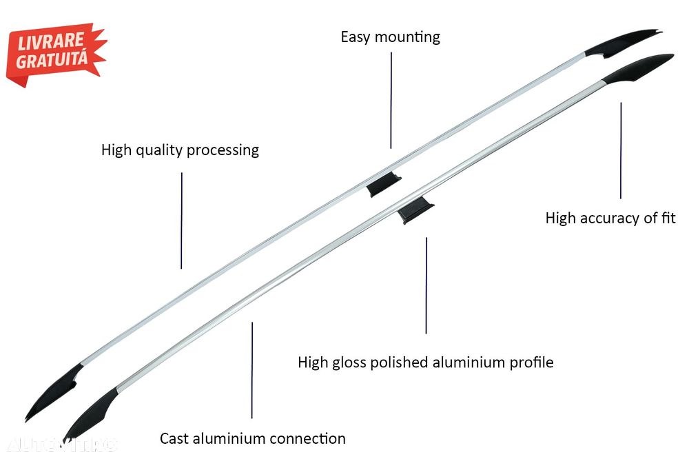 Bari Decorative Longitudinale Portbagaj Mercedes V-Class W447 (2014-up) Ampatament- livrare gratuita - 4