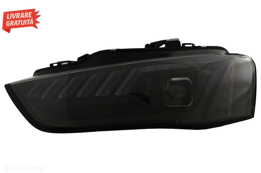Faruri LED DRL Audi A4 B8.5 Facelift (2012-2015) Negru Semnal Dinamic- livrare gratuita - 14