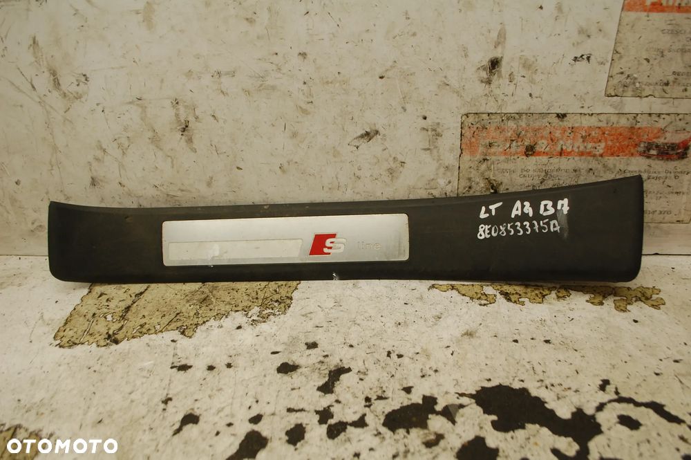 LISTWY NAKŁADKI PROGOWE PRZÓD + TYŁ AUDI A4 B7 S-LINE 8E0853375A 8E0853374A 8E0853373A - 3