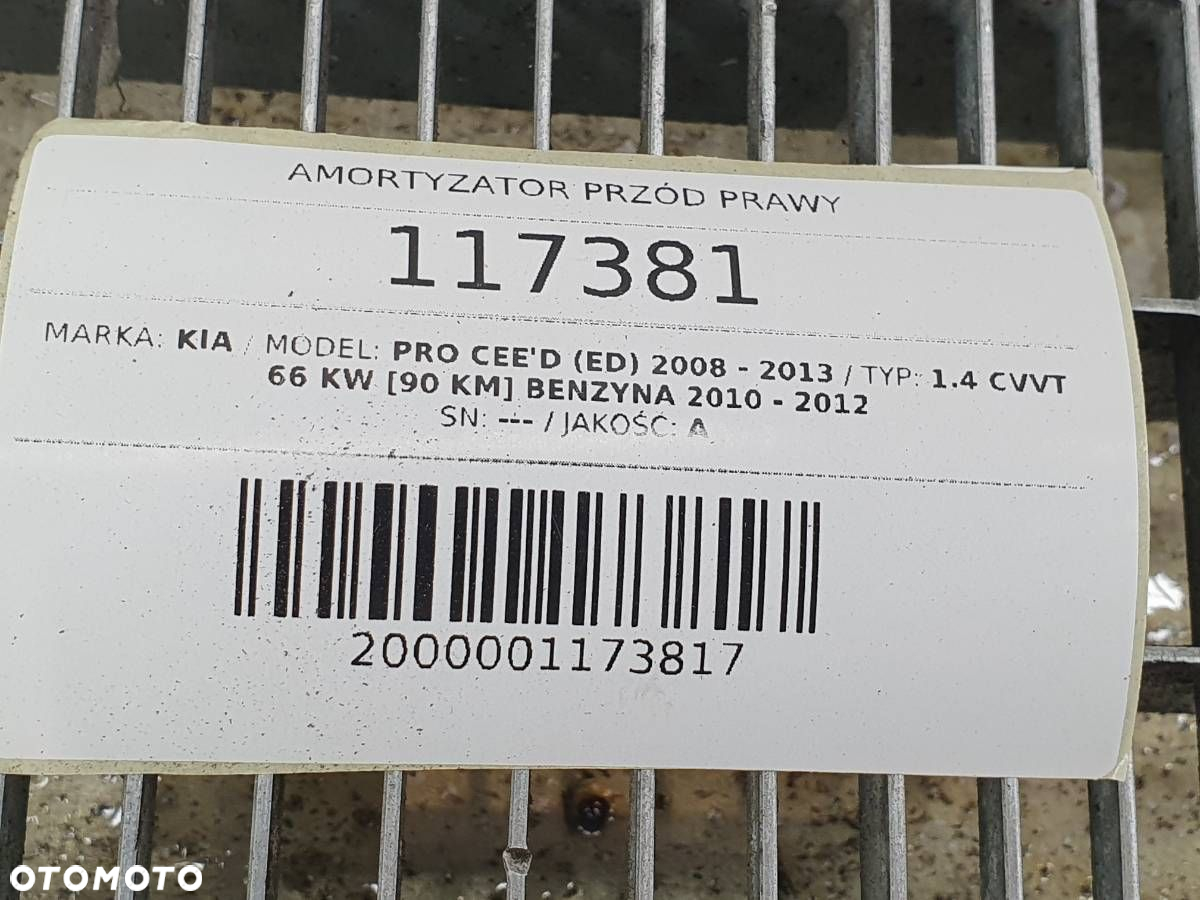 AMORTYZATOR PRZÓD PRAWY MCPHERSON KIA PRO CEED I 1.4 CVVT 54650-1h500 - 9