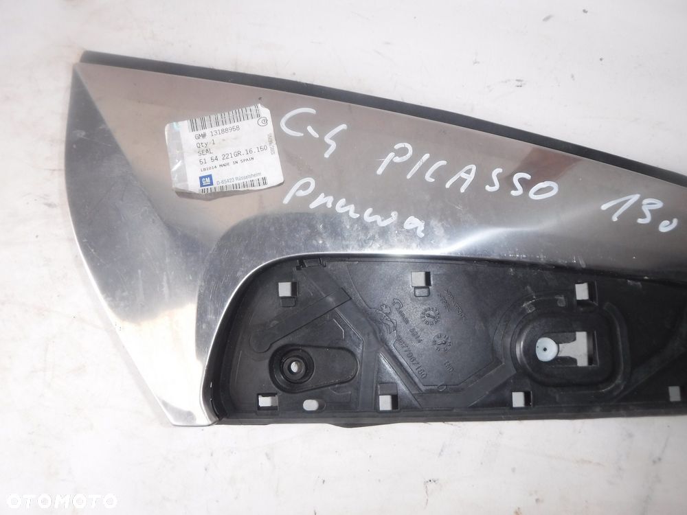 citroen c4 picasso ii 13r- trójkąt listwa osłona słupka tył prawa chrom - 6