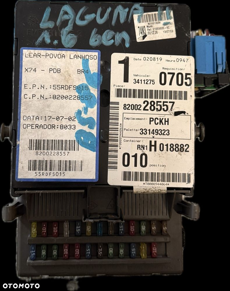 Sterownik Moduł Komfortu Komputer Renault 8200228557 - 1
