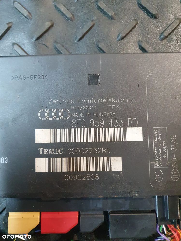 MODUŁ KOMFORTU AUDI A4 B6 8E0959433BD + WTYCZKI INSTALACJA - 2