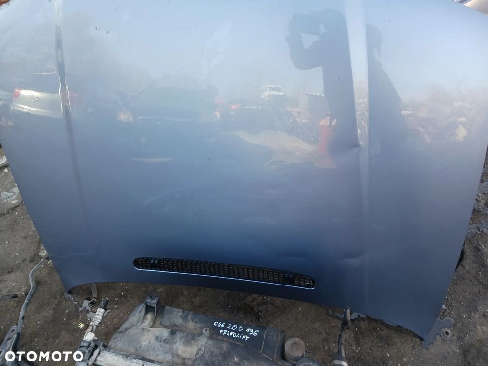 Maska 372/5 Srebrna lampa prawa lewa Pas przedni chłodnice BMW E46 2.0d 136KM przedlift - 9