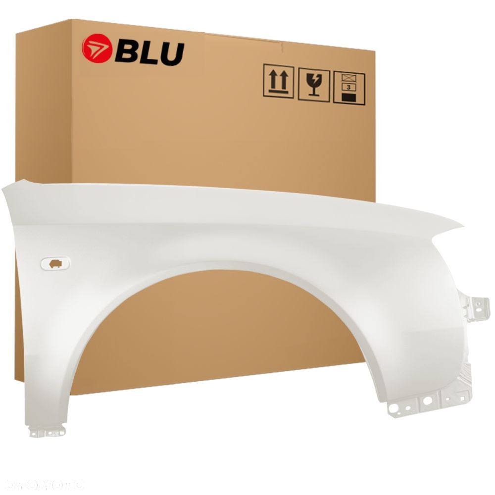 BLU Błotnik AUDI A6 C5 LY9G prawy biały 97-01 przód Casablanca - 1