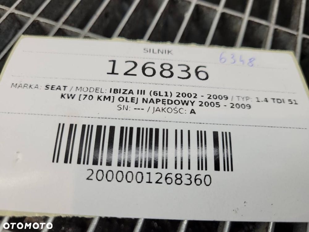 SILNIK KOMPLETNY BNM 1.4 TDI 69 SEAT IBIZA III - 10
