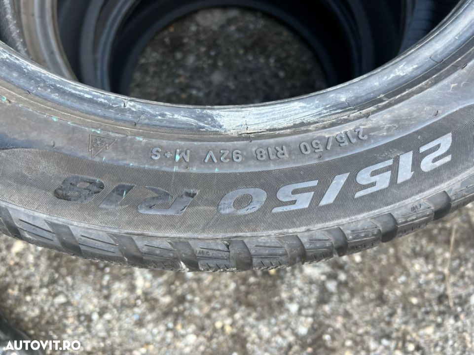 vând 4 anvelope 215/50/18 Pirelli de iarnă ca noi - 5