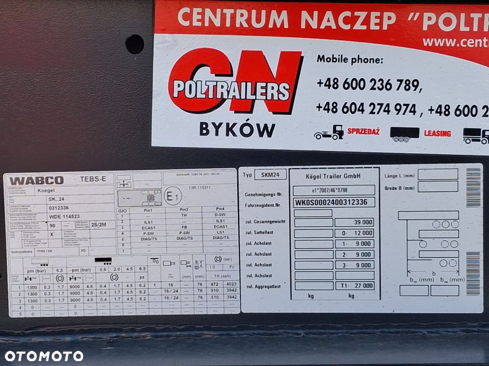 Kögel Stalowa wywrotka 27m3 - 18