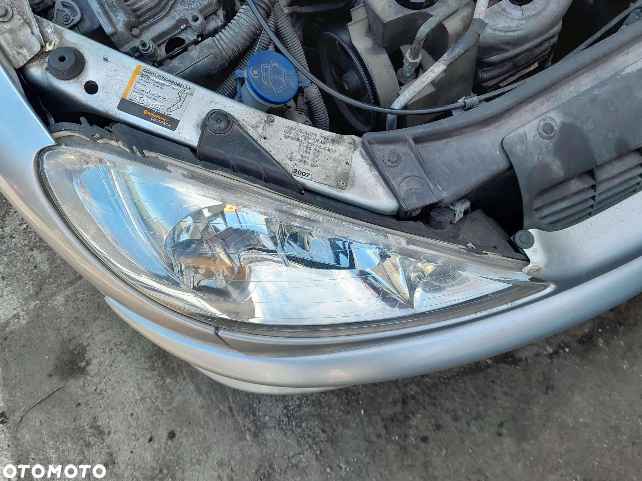 Lampa przednia prawa PEUGEOT 206 lift 03-09r. - 2