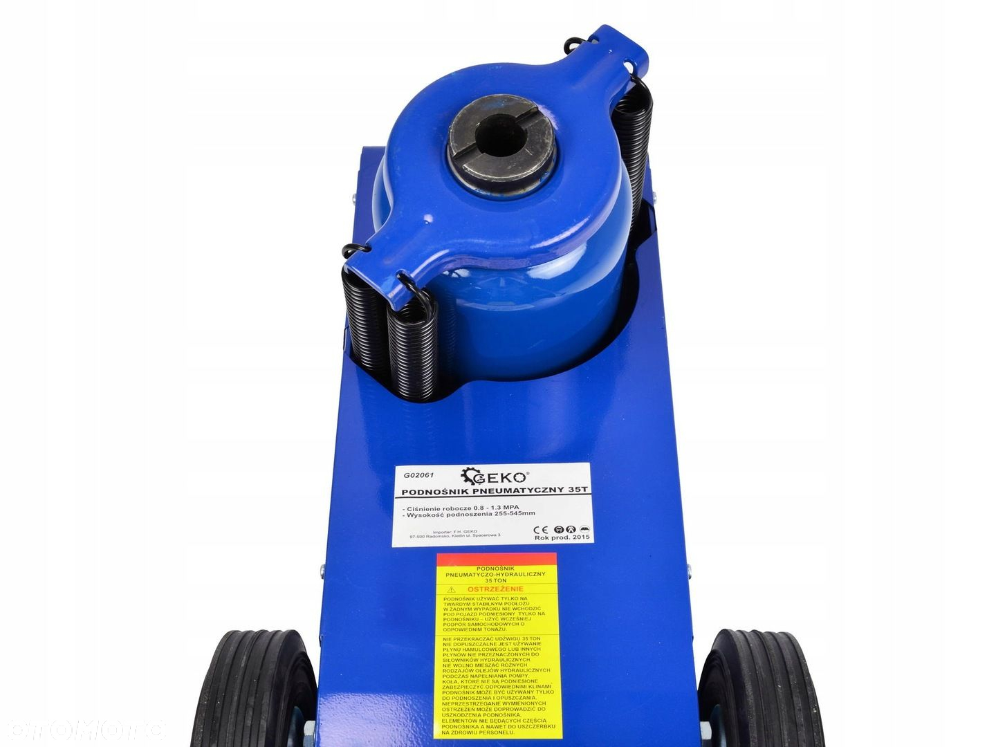 GEKO PODNOŚNIK PNEUMATYCZNY UDŹWIG DO 35 TON 257-527mm DWA KOŁA 8" G02061 - 11