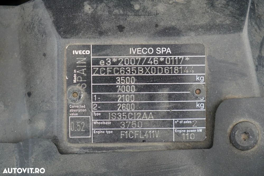Renault DAILY 35-150 / BASCULATOR + MACARA AUTOCAR FASSI F32A / CAPACITATE DE RIDICARE MAXIMĂ 995 KG / RAZĂ DE ATINGERE 5,5 M / IMPORTAT - 39