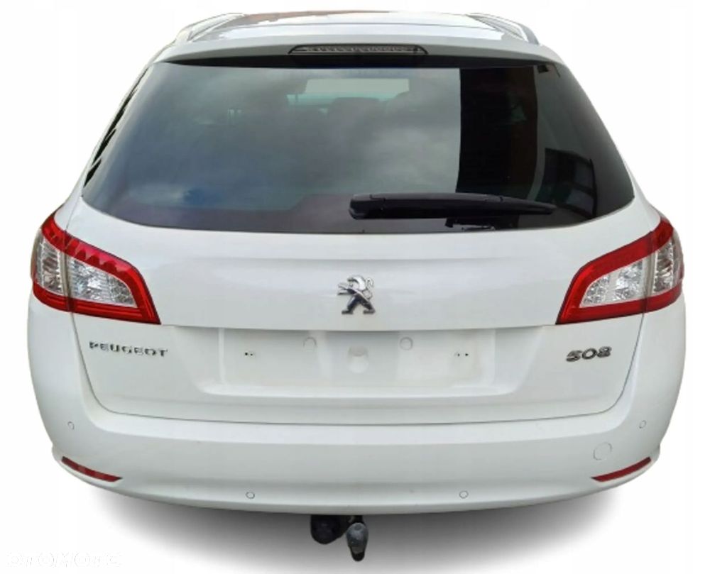 peugeot 508 1 i lift 15-18 klapa tylna bagażnika z szybą biała ewpb - 1