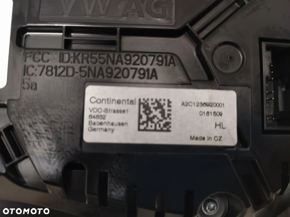 VW TIGUAN II PANEL PRZYCISKI POKRĘTŁA KLIMATYZACJI MODUŁ USB AUX MONITOR EKRAN NAWIGACJI LICZNIK ZEGARY PRĘDKOŚCIOMIERZ VIRTUAL COCKPIT LED ORYGINAŁ - 21