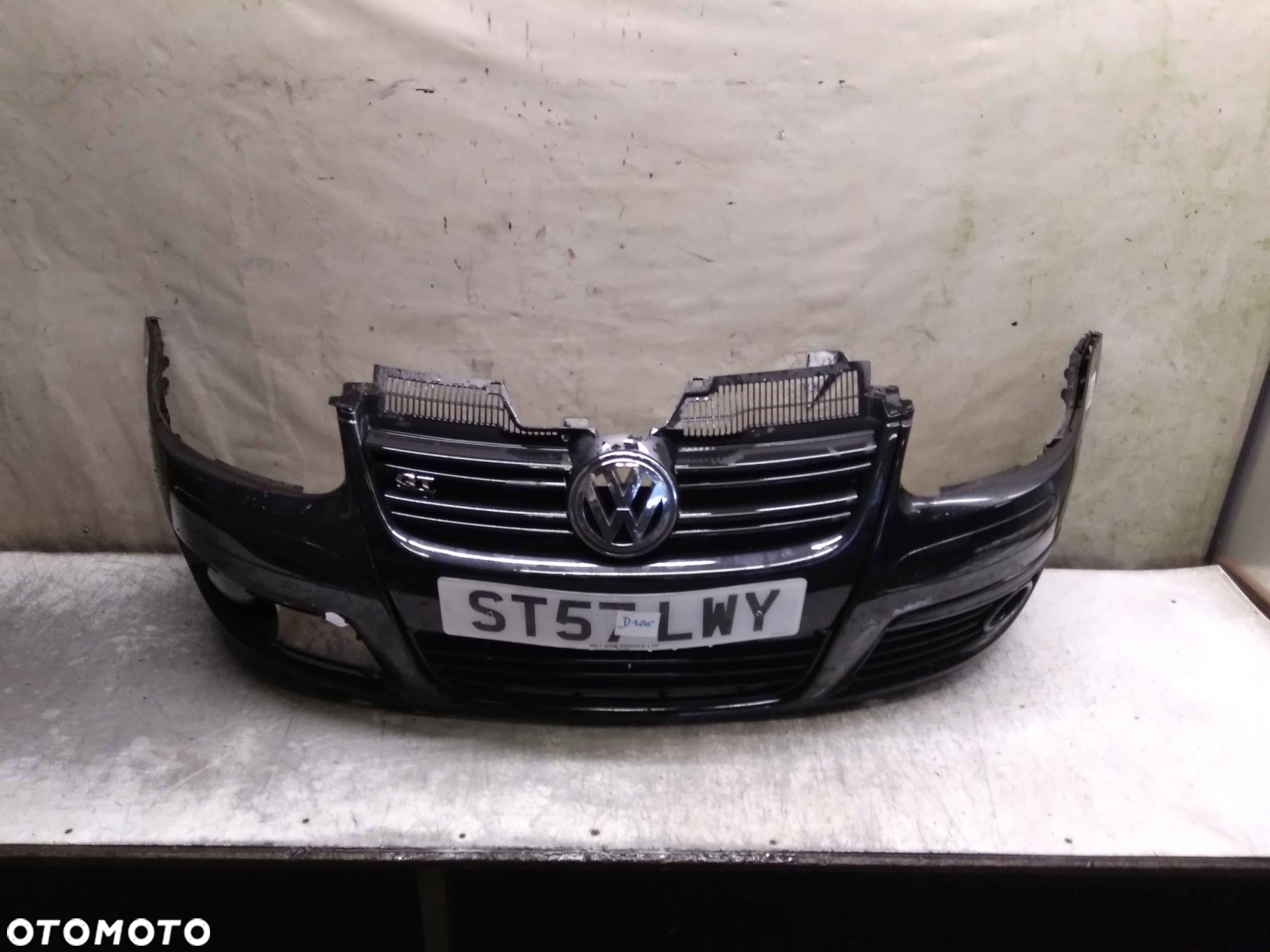 @ ZDERZAK PRZÓD PRZEDNI VW VOLKSWAGEN GOLF 5 V GT GTI LC9Z CZARNY HALOGENY - 2
