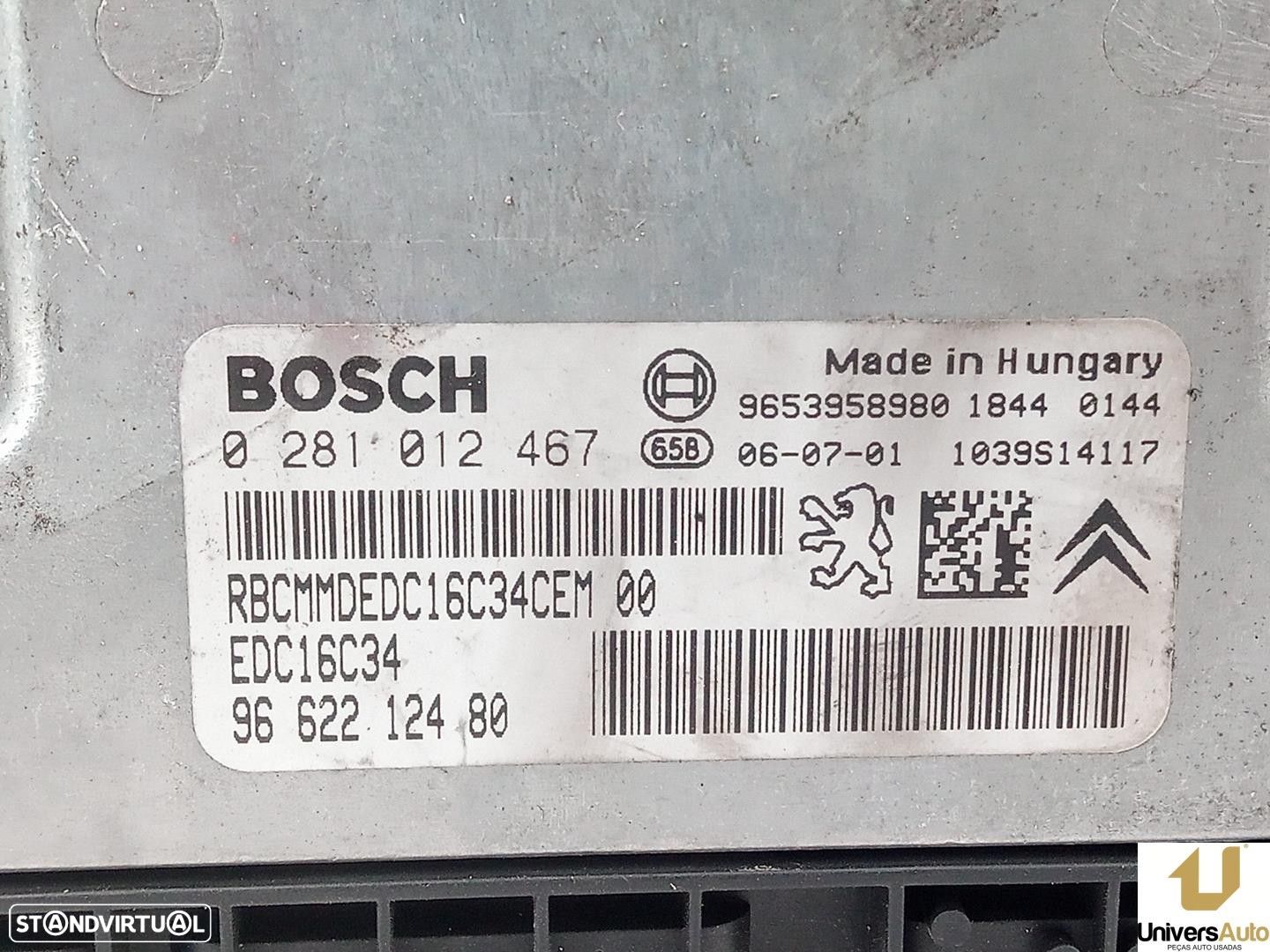 CENTRALINA MOTOR UCE PEUGEOT 207 2006 -0281012467 - 1