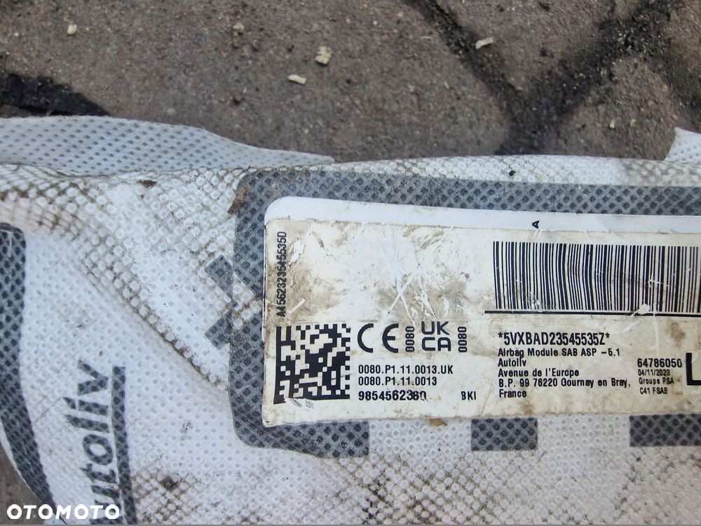 airbag poduszka fotela citroen c4 iii lewa 9854562380 lub prawa 9854562680 - 3