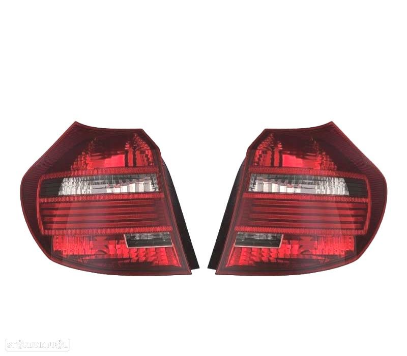 FAROLINS BMW E87 E81 FUMADAS LED BRANCO VERMELHO - 1