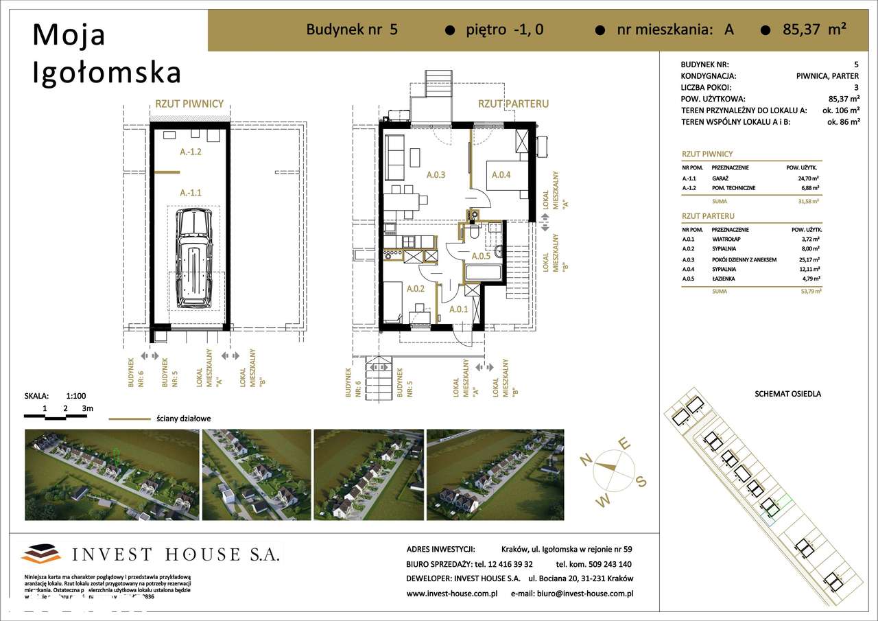 4-pokojowe mieszkanie 85m2 + ogródek - Pełny obrazek: 2/12