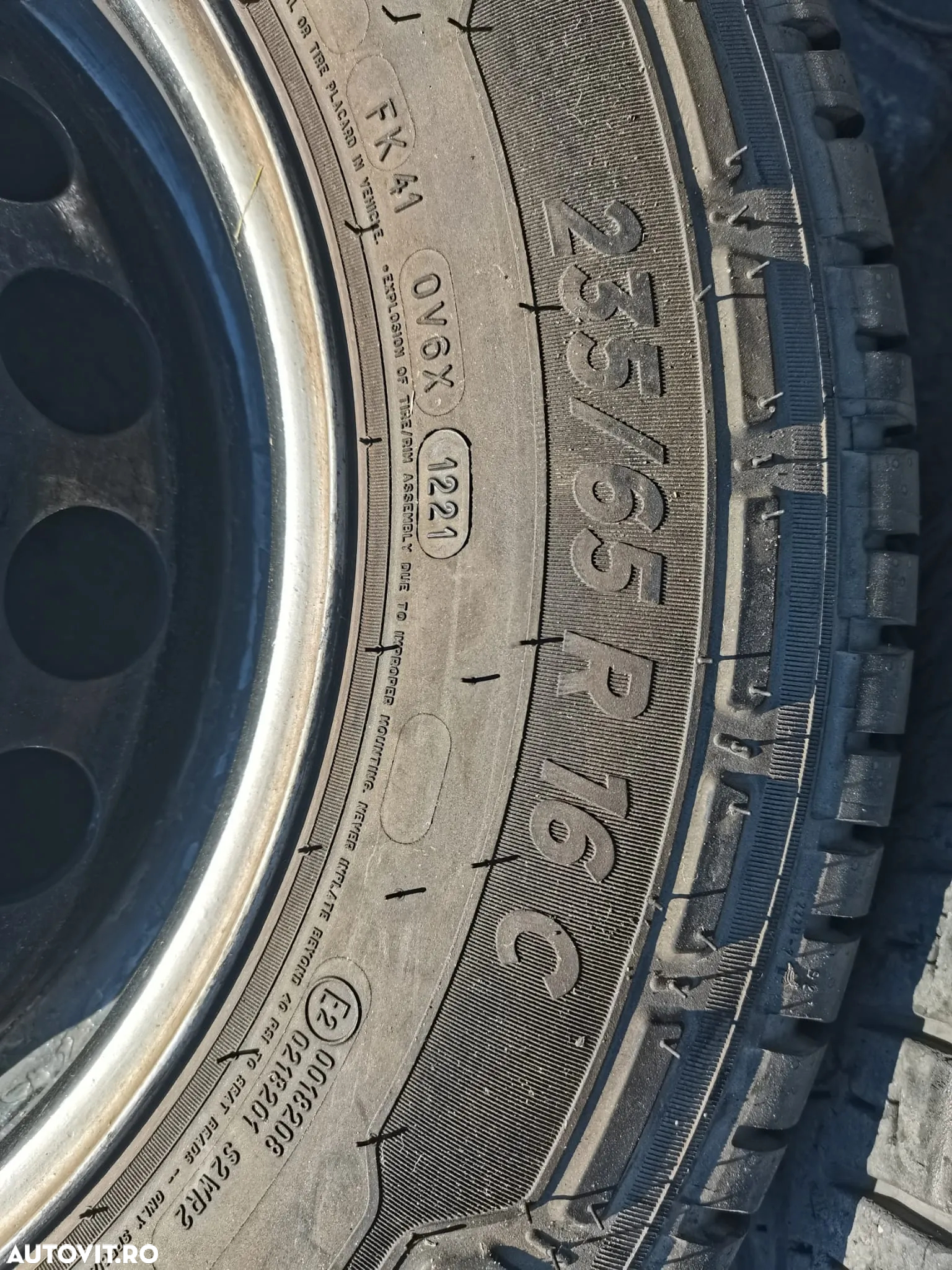 4 Jante+Cauciucuri 235/65 R16 C  Mercedes-Benz Sprinter A0014014802 ET62 6 1/2Jx1642 48-07 - 6