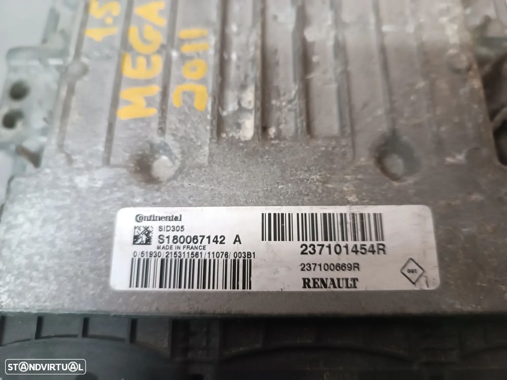 UNIDADE / CENTRALINA DO MOTOR RENAULT MEGANE III / SCENIC III 1.5DCI REF. SID305 S180067142A 237101454R 237100669R - 1