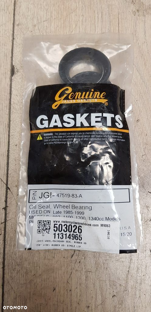 Simering łożyska koła wahacza James Gaskets MCS 503026 Harley 47519-83A - 2