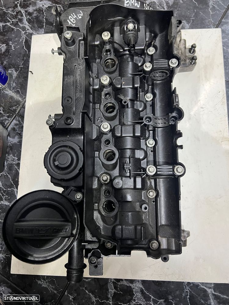Cabeça de motor Bmw 2.0 cc n47d20c  X1 x3 420d 418d f11 f10 f25 f30 F31   -118d 120d 318d 320d 518d 520d  Colaça cabeçote   berco arvore cames   Tampa valvulas 781260303 Ref: - 1