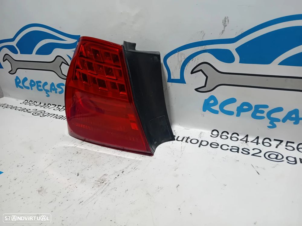 Conjunto Farolins Traseiro Tras Esquerdo Direito Led Original BMW Sedan Serie 3 E90 LCI Facelift 4871732 4871731 - 7