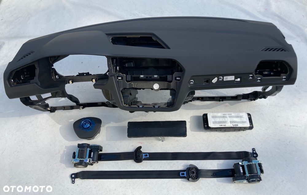 VW TIGUAN 5NA DESKA KONSOLA KOKPIT PULPIT PÓŁKA PARAPET AIRBAG PODUSZKI POWIETRZNE KIEROWCY PASAŻERA KOLANKOLANOWA PASY PAS oryginał NOWY NEW NEU NEV KOMPLET Okazja Sprawdź Raz2 !!! DASHBOARD SEAT BELTS - 2
