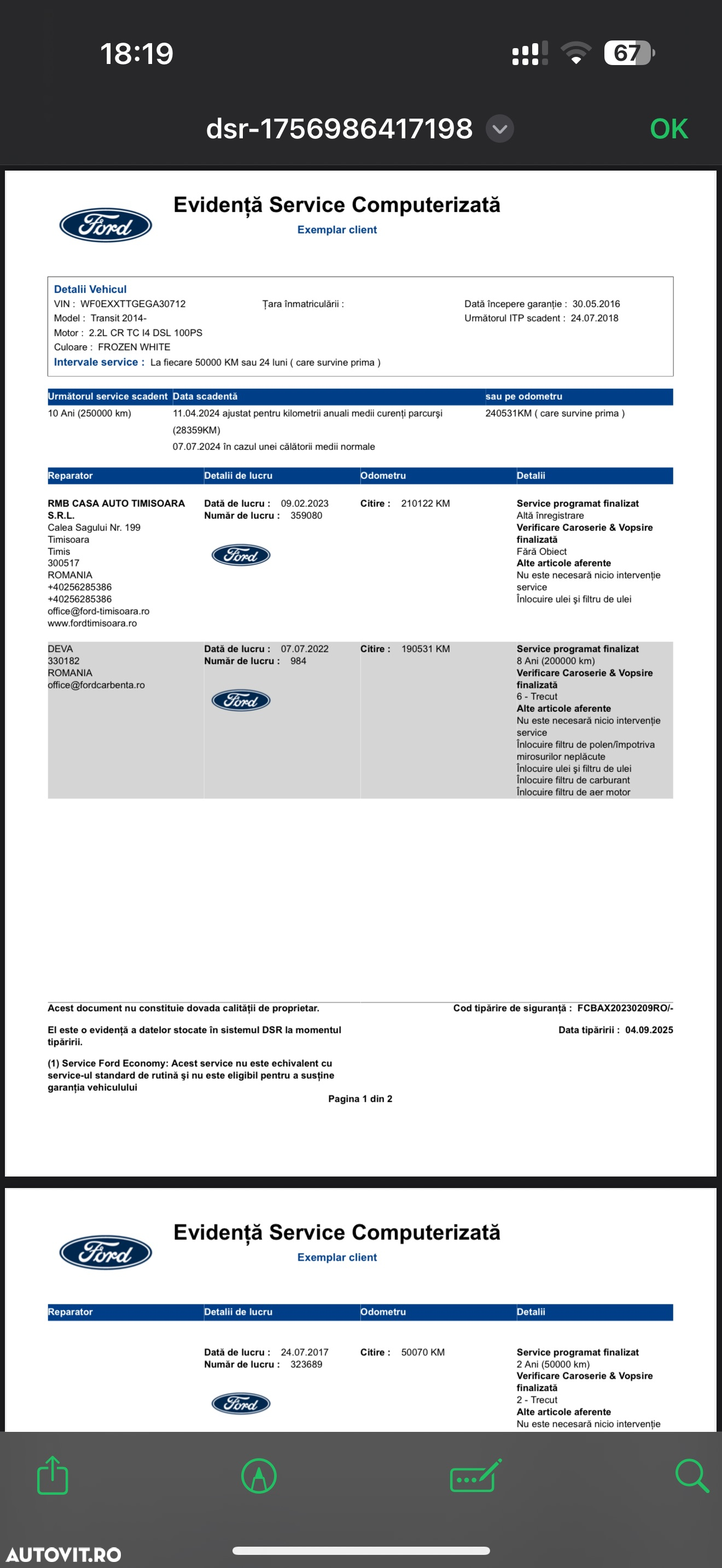 Ford Transit 2017 2.2tdi Punte Dubla 7 locuri  Bena Aluminiu TVA Camioneta Dokka 7 locuri Carosata Pick-Up Unic Proprietar de noua Reprezentanța Ford Carte Service Istoric Complet km reali Clima AC Nu Mercedes Sprinter VW crafter Boxer Peugeot - 4