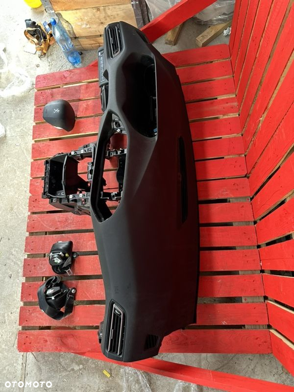 Peugeot 308 DESKA ROZDZIELCZA konsola kokpit pulpit poduszki airbag pasy KOMPLET ORYGINALNY - 6