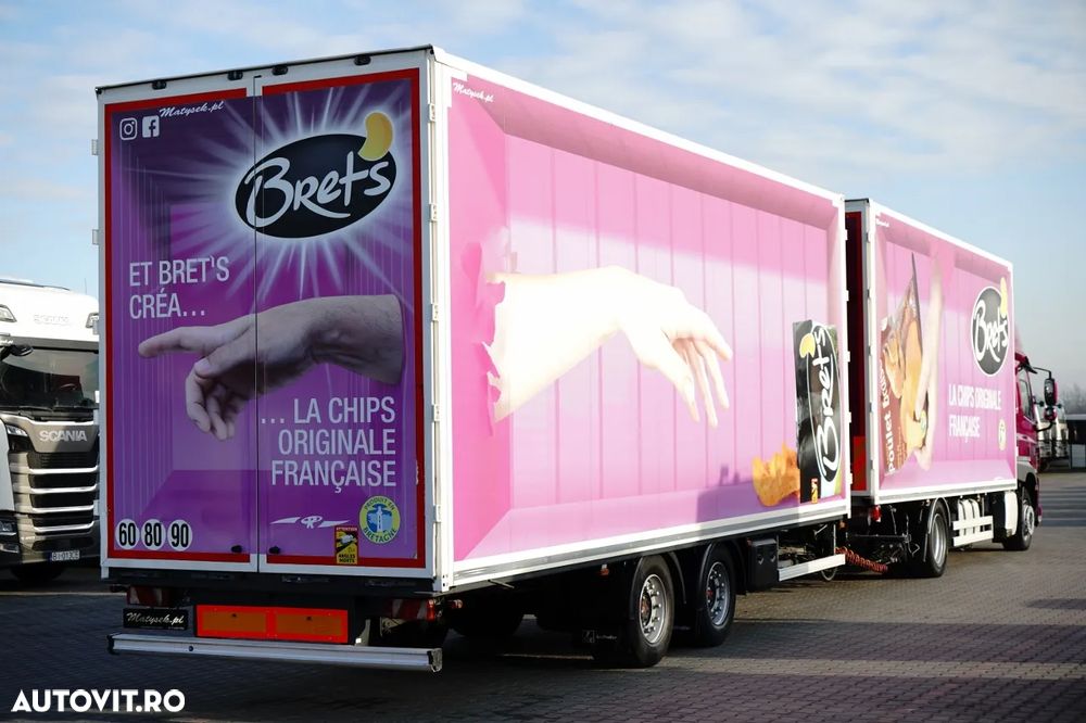 DAF CF 450 / COMBINAȚIE TANDEM / CONTAINER / 120 M3 / TRANSPORTABIL / 4X2 / REMORCA LECI / SAF / PODEA REZISTENTĂ - 3