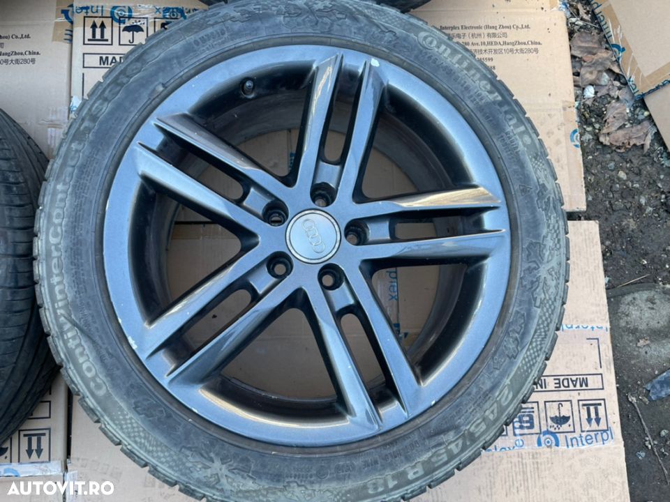 Jante aliaj AUDI A6 C7 4G cu 2 cauciucuri vara  si 2 de iarna 245/45R18 - 2
