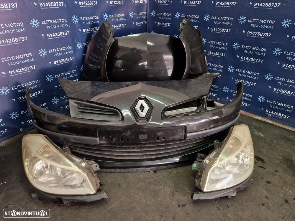 Frente completa usada RENAULT CLIO III 3 185 capot parachoques oticas guardalamas fibra reforço - 3