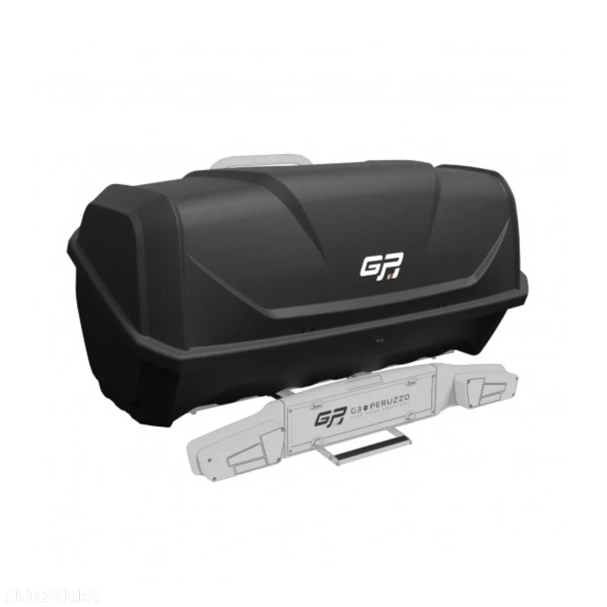 Cutie portbagaj Peruzzo 23.GP001 Negru - cu fixare pe suporturi biciclete cu prindere pe carligul de remorcare - 1