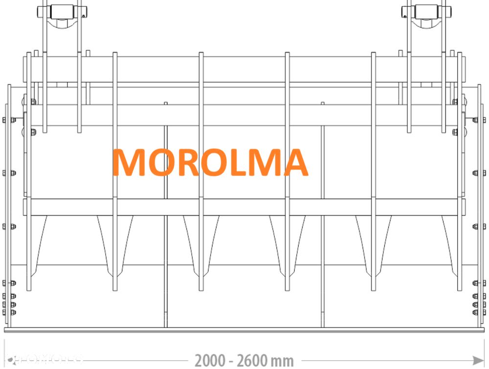 Łyżka z dociskiem łyżkokrokodyl GOLIAT FK MACHINERY 1116kg 1,92m max szczęk łyżkokrokodyl szuflokrokodyl - 8